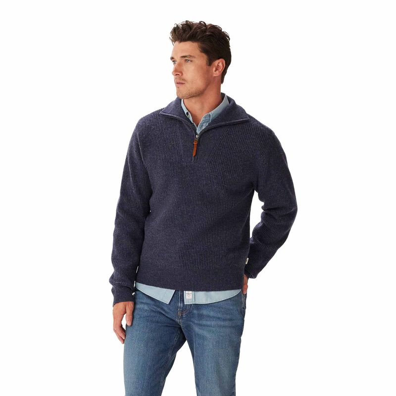 R.M. Williams Linton 1/4 Zip Lambswool Knit image number 0